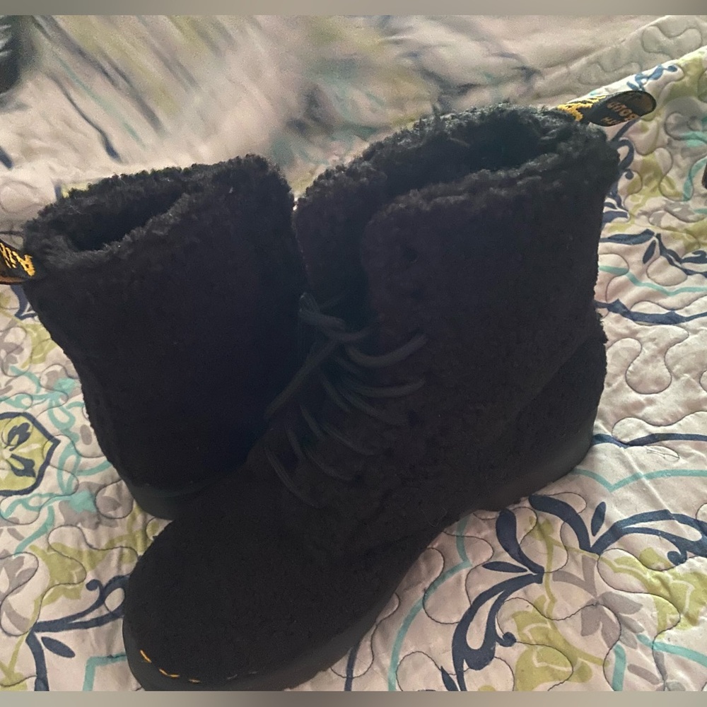 Dr. Martens Black Fleece-Lined Boots